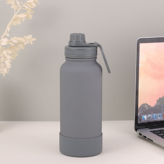 Magnetic Phone Holder Outdoor Large Capacity 1L Wide-Mouth Insulated Stainless Steel Sports Water Bottle