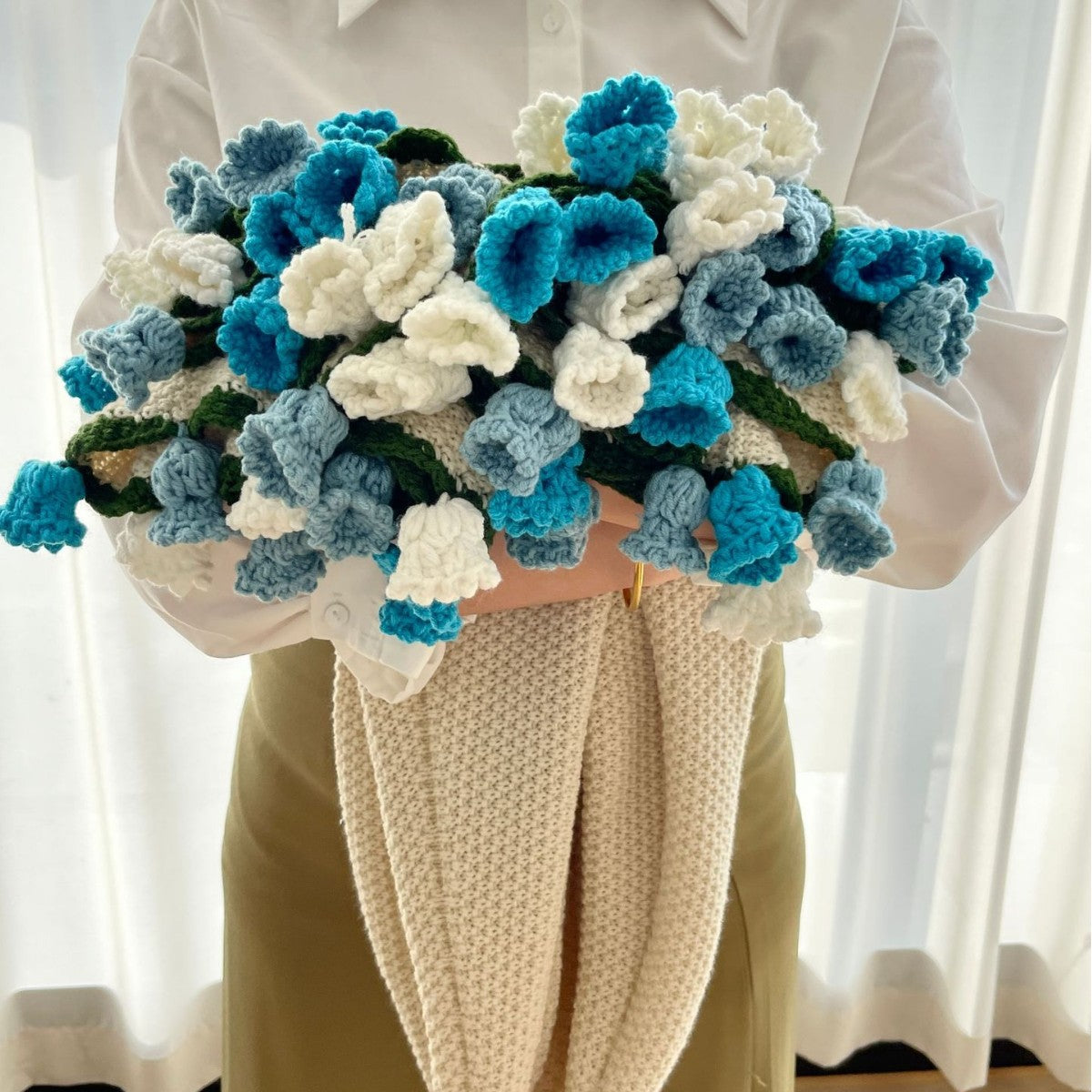 Rose Bouquet Blanket Finished Eternal Flower Nap Flower Blanket Handwoven Decorative Blanket Vintage Wool Blanket Factory Direct Sales