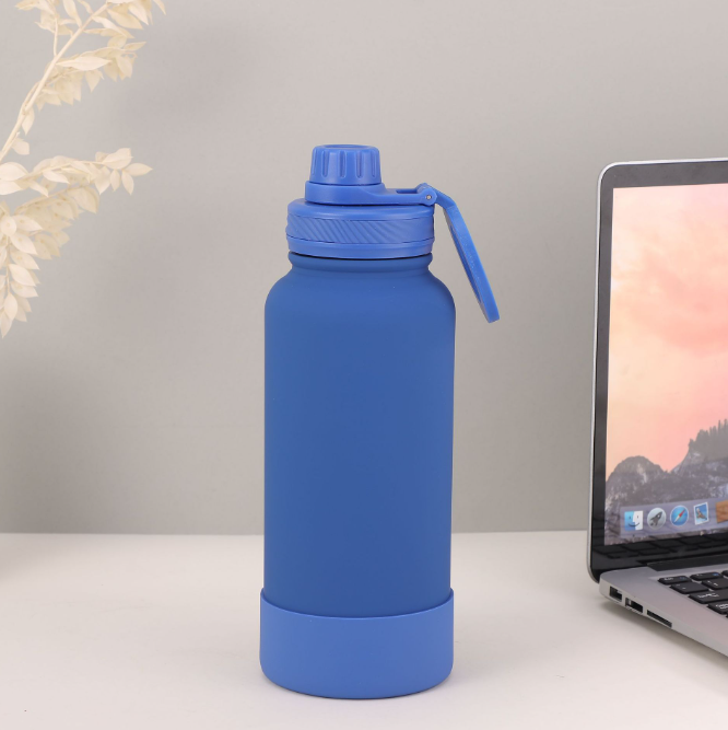 Magnetic Phone Holder Outdoor Large Capacity 1L Wide-Mouth Insulated Stainless Steel Sports Water Bottle