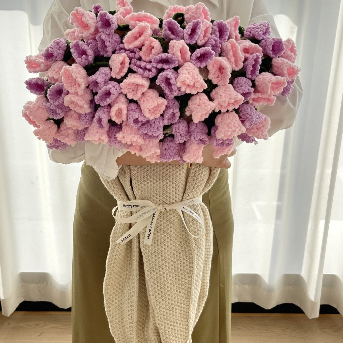 Rose Bouquet Blanket Finished Eternal Flower Nap Flower Blanket Handwoven Decorative Blanket Vintage Wool Blanket Factory Direct Sales